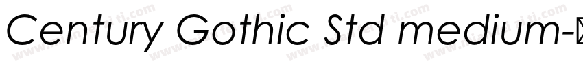 Century Gothic Std medium字体转换